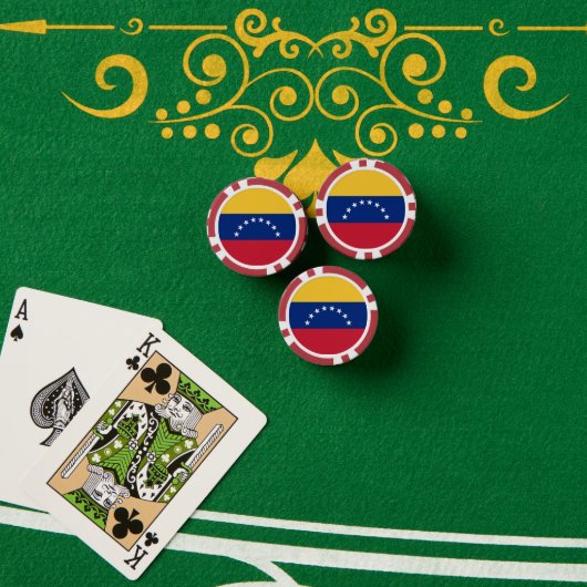 Venezolaanse vlag poker chips (Pokertafel (Stack))
