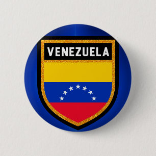 Venezolaanse vlag ronde button 5,7 cm