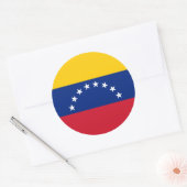 Venezolaanse vlag ronde sticker (Envelop)