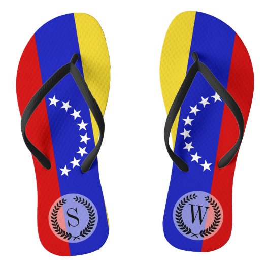 Venezolaanse vlag teenslippers (Voetbed)