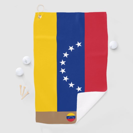 Venezolaanse vlag & Venezuela monogrammen/golf Golfhanddoek (Insitu)