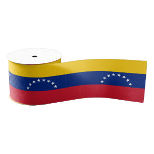 Venezolaanse vlag & Venezuela reis, vakantie/sport Grosgrain Lint