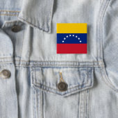 Venezolaanse vlag vierkante button 5,1 cm (In situ)