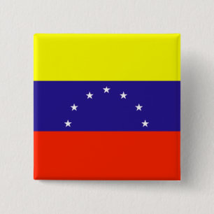 Venezolaanse vlag vierkante button 5,1 cm