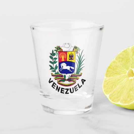 Venezolaanse wapenmantel shot glas (Voorkant)