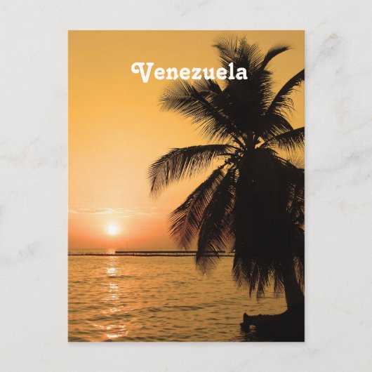 Venezolaanse zonsondergang briefkaart (Voorkant)
