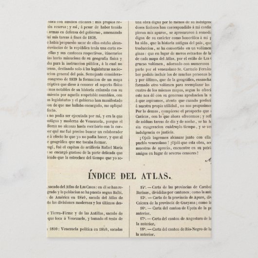 Venezuela Briefkaart (Voorkant)