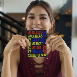 Venezuela Caracas City Names Briefkaart