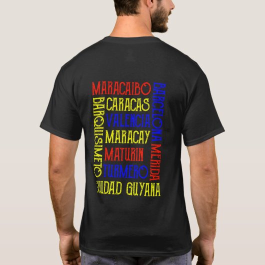 Venezuela Caracas City Names T-shirt (Dos)