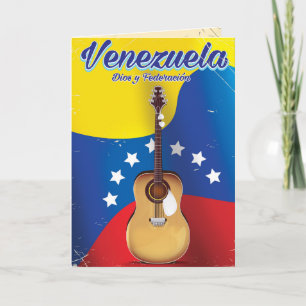 Venezuela Dios y Federación Reisposter Feestdagen Kaart