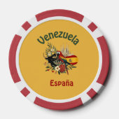Venezuela + España – fusión de raíces y orgullo Poker Chips (Achterkant)