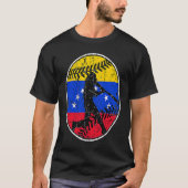 Venezuela Flag Baseball Hitter Venezuelan Flag T-shirt (Voorkant)