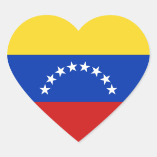 Venezuela Flag Heart Sticker