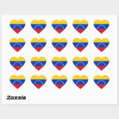 Venezuela Flag Heart Sticker (Vel)
