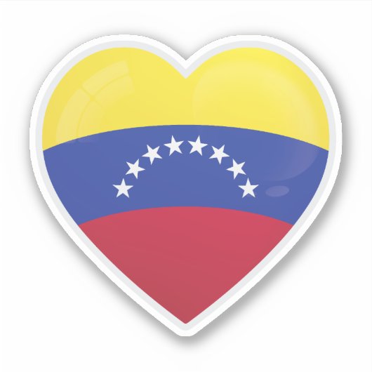Venezuela Flag Liefde Icon Sticker (Voorkant)