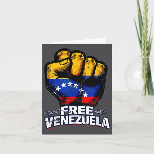 Venezuela Flag Venezuela Libre 2026  Kaart (Voorkant)