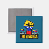 Venezuela Flag Venezuela Libre 2026  Magneet (Voorkant / Achterkant)