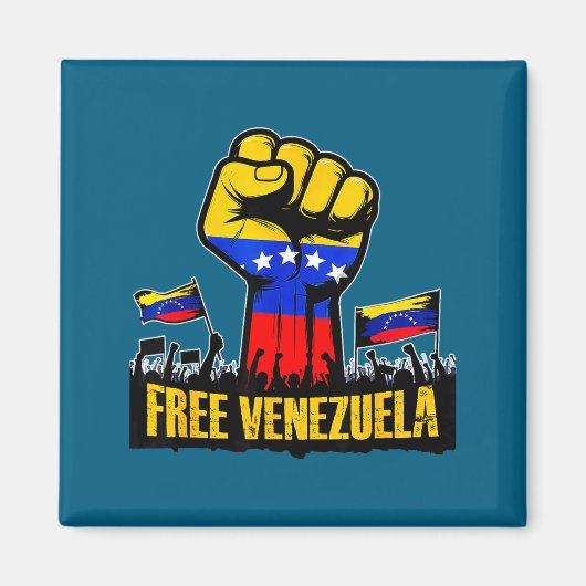 Venezuela Flag Venezuela Libre 2026  Magneet (Voorkant)
