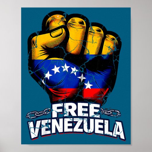Venezuela Flag Venezuela Libre 2026  Poster (Voorkant)