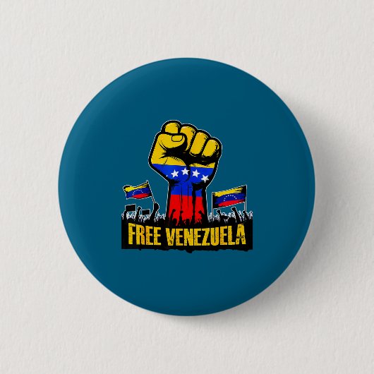 Venezuela Flag Venezuela Libre 2026  Ronde Button 5,7 Cm (Voorkant)