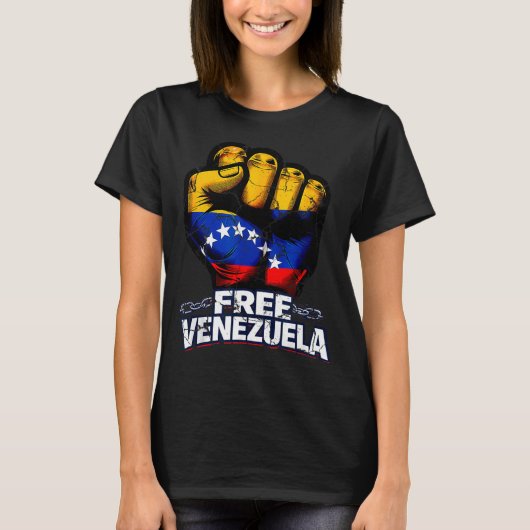 Venezuela Flag Venezuela Libre 2026  T-shirt (Voorkant)