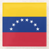 Venezuela Glazen Onderzetter (Voorkant)