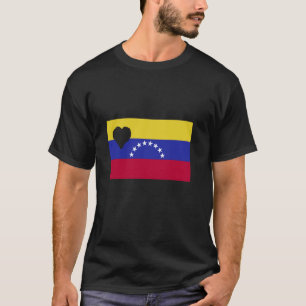 Venezuela Hart Venezolaanse wortels Vlag Trots Zui T-shirt