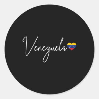 Venezuela hing de Venezolaanse vlag aan Ronde Sticker
