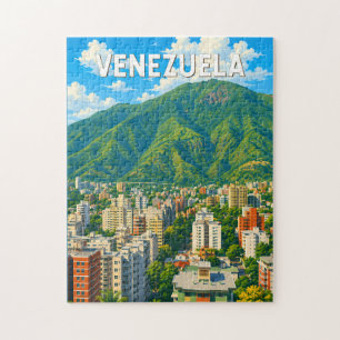 Venezuela Illustratie Reis Kunst Vintage Legpuzzel