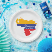 Venezuela is mijn thuis papieren bordje (Feest)