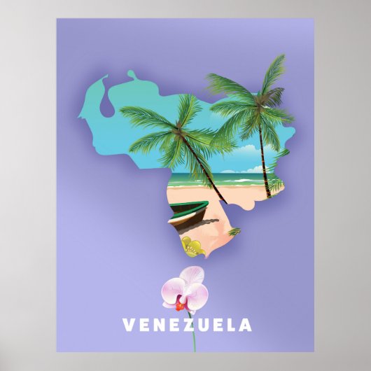 Venezuela-kaart Poster (Voorkant)