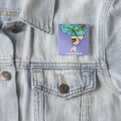 Venezuela kaart vierkante button 5,1 cm (In situ)