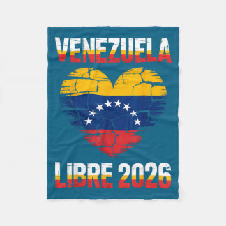 Venezuela Libre 2026 Venezuela Heart Flag  Fleece Deken