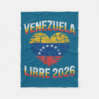 Venezuela Libre 2026 Venezuela Heart Flag  Fleece Deken