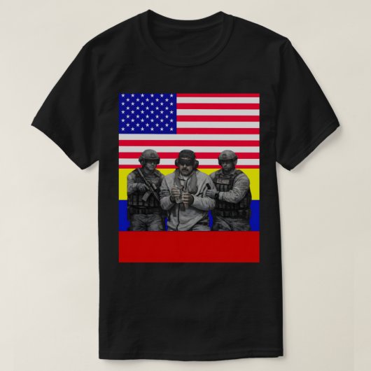 Venezuela Libre T-shirt Capturé en Direct Maduro (Design devant)