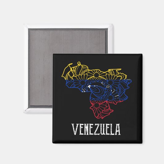 Venezuela Mandala Map Magneet (Voorkant / Achterkant)