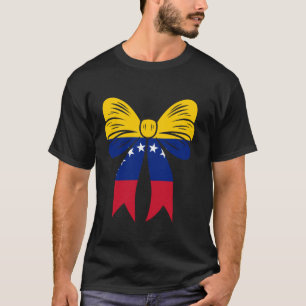 Venezuela Meisje Coquette Strik Schattig Lint Vene T-shirt