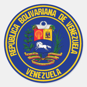 Venezuela om Embleem Ronde Sticker