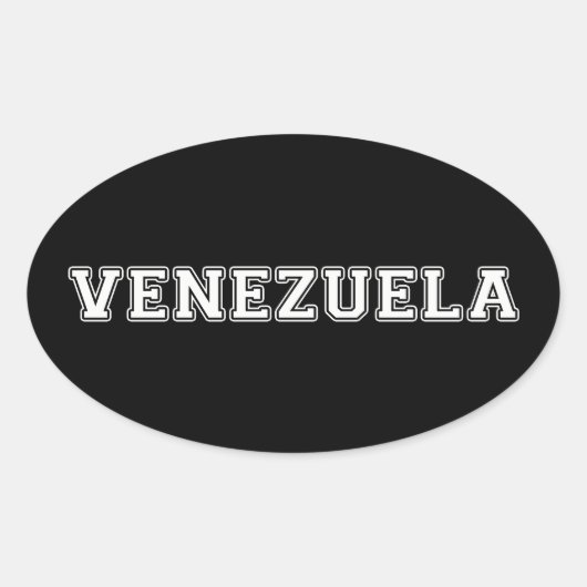 Venezuela Ovale Sticker (Voorkant)