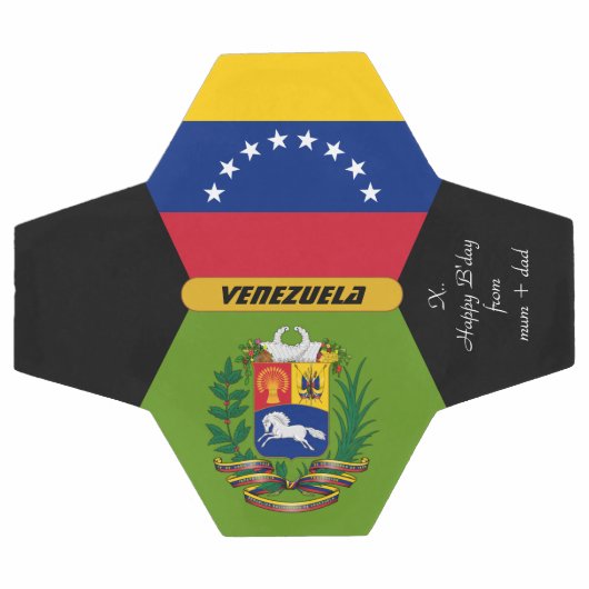 Venezuela Personnalisé, Drapeau, Photo Bal De Foot (Plat)