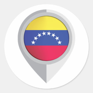 Venezuela Pin Locatie Vlag Ronde Sticker