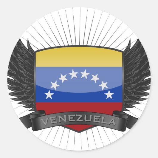 VENEZUELA RONDE STICKER (Voorkant)