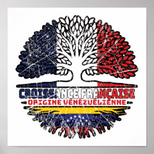 Venezuela Venezolaanse Frans Frankrijk Boom Wortel Poster