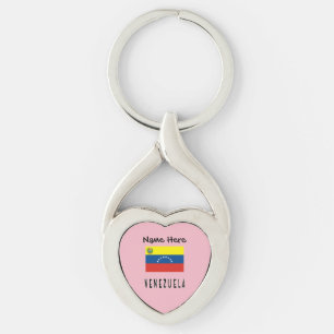 Venezuela Venezolaanse Vlag Gepersonaliseerde Naam Sleutelhanger