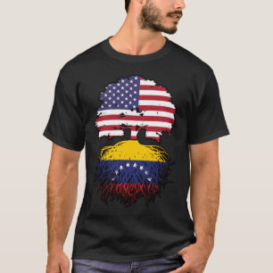 Venezuela Venezuela American USA Tree Roots Flag T-shirt