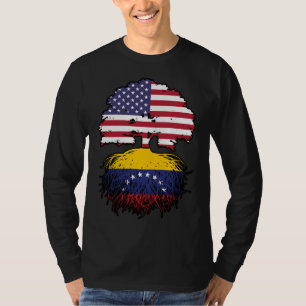 Venezuela Venezuela American USA Tree Roots Flag T-shirt