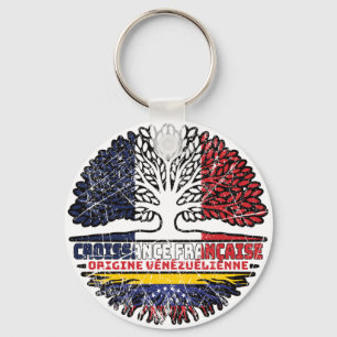 Venezuela Venezuela French France Tree Roots Flag Sleutelhanger
