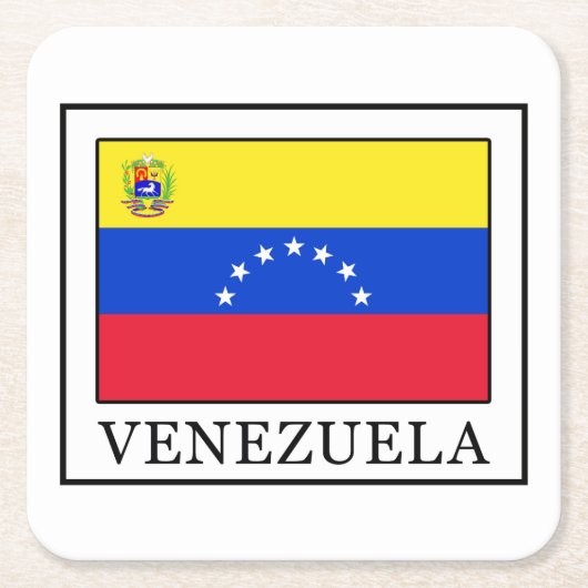 Venezuela Vierkante Kartonnen Onderzetter (Voorkant)