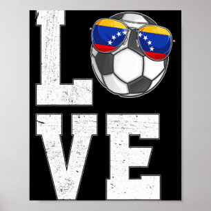 Venezuela Voetbal Liefde Venezolaanse Fan Vlag T-s Poster