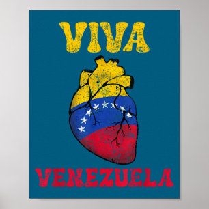 Venezuela Vrij 2026 Venezuela Hart Vlag Poster
